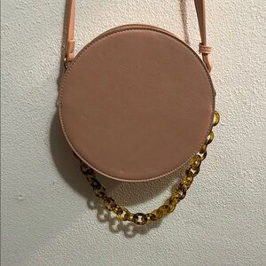 Anthro pink round crossbody